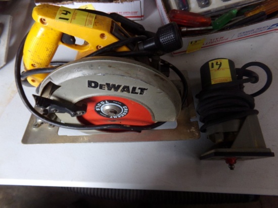 (1) DeWalt 7 1/4'' Circ. Saw and 1/4'' Lam. Timmer