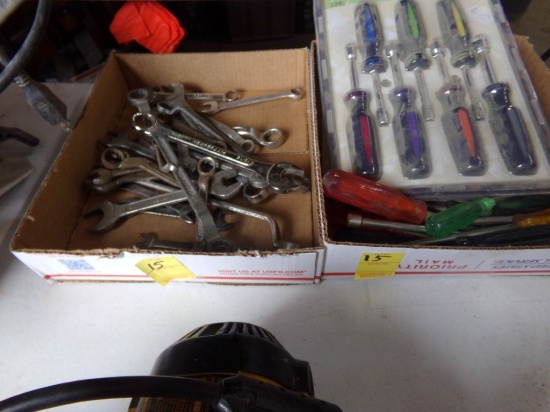 (1) Box of Assort. End Wrenches and (1) Box of Assort. Nut Drivers