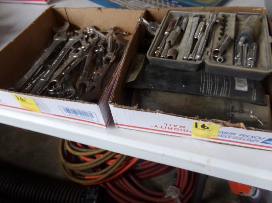 (1) Box of Assort. End Wrenches and (1) Box of Assort. Sockets and Allen Wr