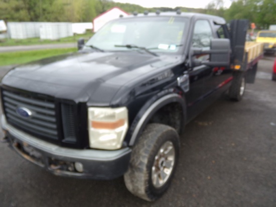 2008 Ford F-250 XLT Crew Cab 4x4, Black, Gas Engine, Auto Trans., 236,006 M