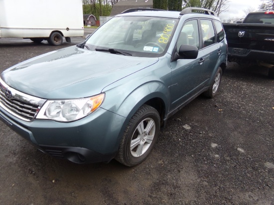 2010 Subaru Forester, AWD, Gray, 80,400 Mi, Vin# JF2SH6BC8AH902430 - OPEN T