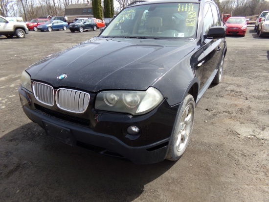 2008 BMW X3 3.0 si 4x4, Black, Leather, Sunroof, 163,468 Miles, VIN#: WBXPC