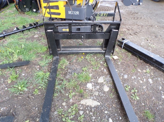 48'' Walk Thru Pallet Forks, Euro Mount