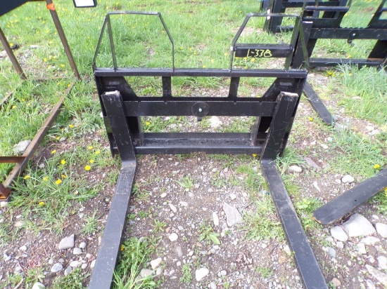 Agrotk 48'' Walk Thru Euro Mount Skid Steer Pallet Forks