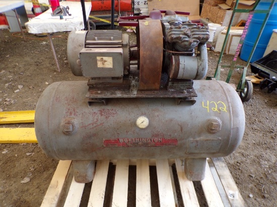 Worthington Air Compressor, Electric Motor, 208/220V - Uknown Condition