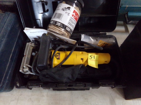 Porter Cable Biscuits and DeWalt Biscuit Joiner in Case