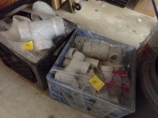 (2) Bins of 2 1/2'' to 3'' PVC Fittings