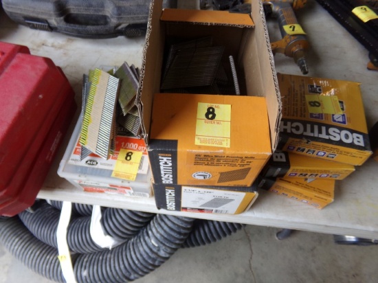 (6) Boxes of Assort. Bostitch Nails and Staples