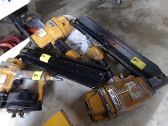 (2) Bostitch 28 Degree Finish Nailers and (1) Bostitch Coil Roofing Nailer
