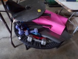 Group of Work Out Equipment  - Speed Bag, Trampoline, Hand Weights and Work