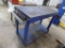 4' Blue Wooden 2-Tier Work Table