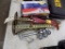Group of New Items: Hitch Balls, Drop Pins, Extendable Jack Feet, Battery C