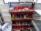 5 Tier Rack with Red Parts Bins Full of Trailer and Towing Accessories: Bal