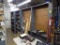 (4) Sectionsof Gray Metal Shelves, 1 Sided, (2) Have 3 Shelves with Peg Boa