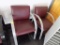 (2) Maroon and Gray Waiting Room Chairs