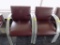 (2) Maroon and Gray Waiting Room Chairs