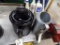 (2) Metal Oil Cans: (1) Black 5 Qt. and (1) Silver 3.8 Qt.