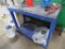 Blue 4' Wooden Work Table