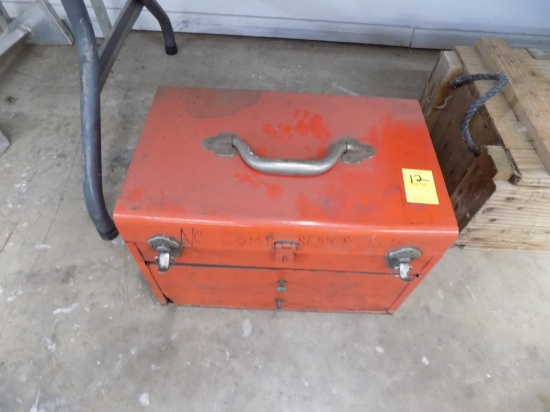 Small Red Metal Tool Box Marked AC Compressor Tools, Looks Like Puller Part