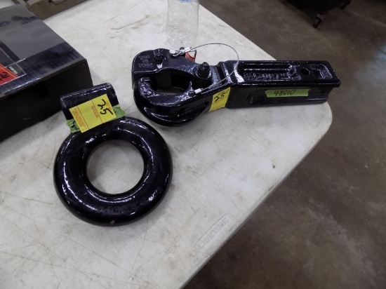 Curt 10 Ton Pintle Hook with Ring for Trailer