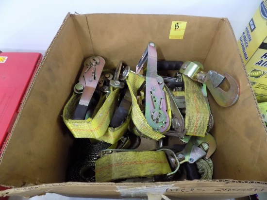 Box of Ratchet Straps - (6) Straps, (7) Ratchets