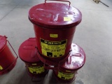 (3) Just Rite Flammable Oil Rag Cans  (3 x Bid Price)