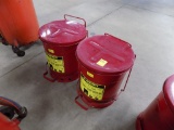 (2) Just Rite Flammable Oil Rag Cans  (2 x Bid Price)