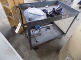 Gray 2-Tier Shop Cart