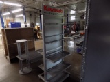 Kawasaki Engines Display Stand, Double Sided, 3 Shelves, Top has Sliding Pe