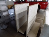 (2) Single Sided 48'' Sections of Gondola Shelving with Peg Board Back