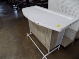 Work Table with Fiberglass Top and Bottom Parts Tray