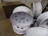 (4) New White 6 Lug Trailer Wheels (4 x Bid Price)