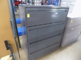 4 Drawer Dark Gray Lateral Filing Cabinet