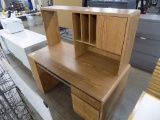 Oak Colored Computer Desk, Pressboard Construction