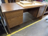 Red Oak Colored 4 Drawer Desk