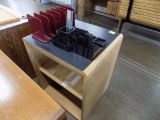 3 Tier Wooden Shelf/Printer Stand with Office Organizers