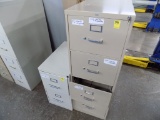 (2) Filing Cabinets: Hon 4 Drawer and an Off White (2) Drawer