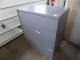 Gray 3 Drawer Lateral Filing Cabinet