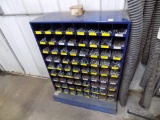 Blue 72 Compartment Hardware Organizer Well Stocked Full of Bolts, Nuts, Wa