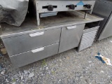 62'' x 32'' x 27'' Tall Stainless Work Stand Refrigerated With (1) Door And
