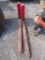 Pair of Red 42'' Long Pallet Forks, FORKS ONLY