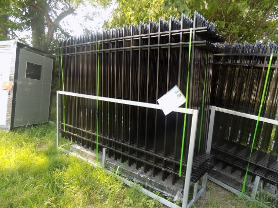 (20) New FenS Galvanized Steel Fence Panels, 10' x 7' with Posts and Connec
