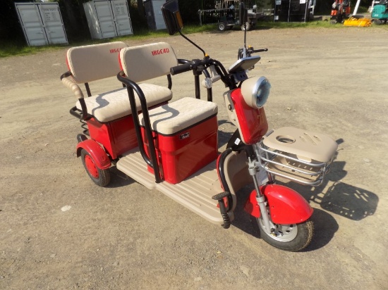 New IRGC40 3-Wheeled Electric Cart, Red, 2-Seater, Digital Dash, 3 Speeds,