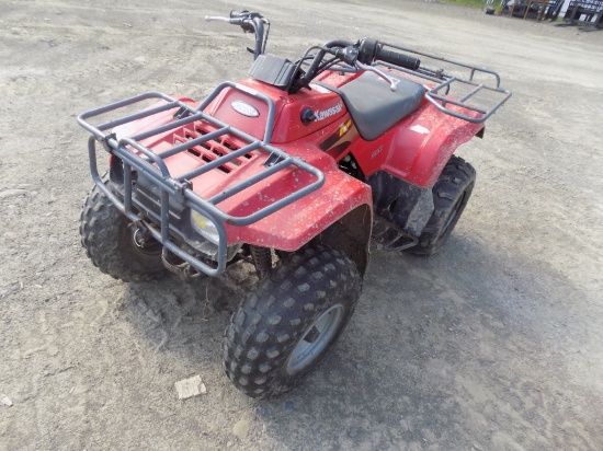 Kawasaki Bayou 220 ATV, 2WD, Front and Rear Racks, Ser# 801723