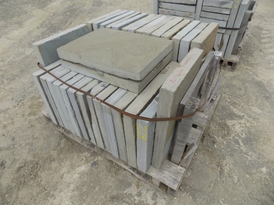 Pallet with 93 Sq. Ft. of 2 1/2'' x 18'' x 24'' Full Color Natural Cleft Bl