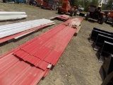 Pallet with Long  Assorted Red Metal Siding/Roofing