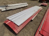 Pallet of Assorted Metal Siding/Roofing, Red and Silver