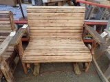 Amish Style Knotty Pine Look 3' Glider Bench
