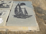 36'' x 24'' ''Sailboat'' Bluestone Sign Stone, 1'' Thick