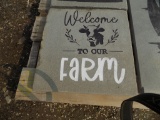 18'' x 18'' ''Welcome to Our Farm'' Bluestone Welcome Stone, 2'' Thick